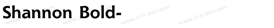 Shannon Bold字体转换